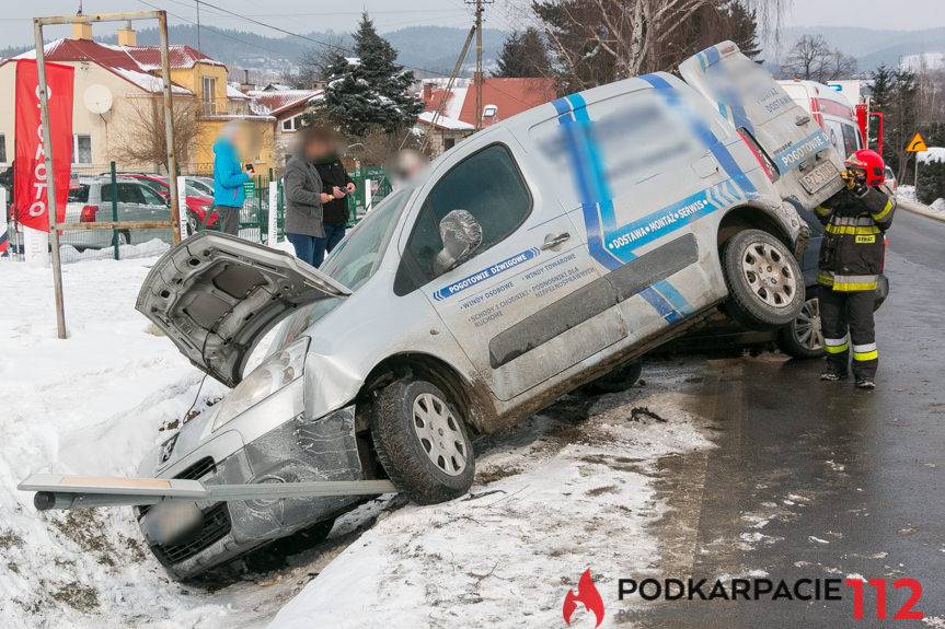 Zderzenie na Krośnieńskiej w Korczynie