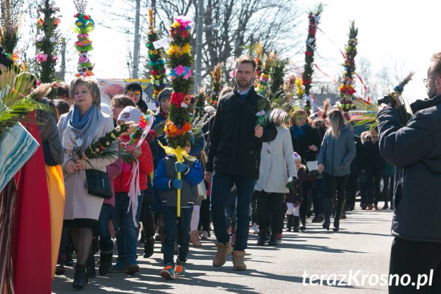 Niedziela Palmowa. Przez Zręcin przeszła procesja z palmami