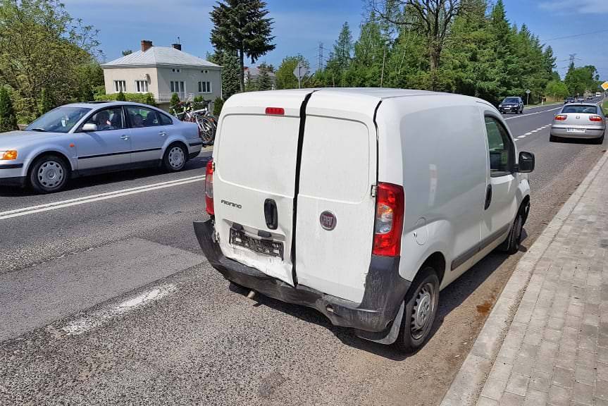 Kolizja trzech samochodów w Iwoniczu