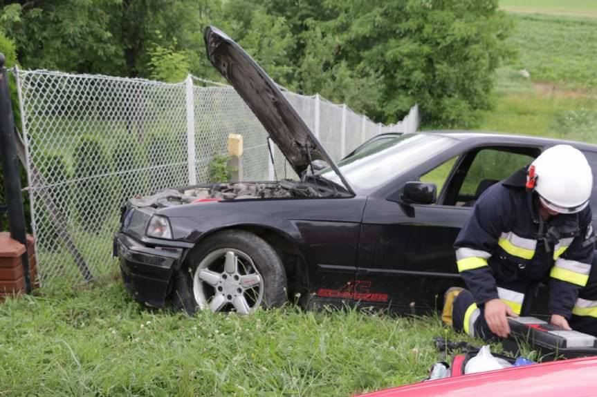Żarnowiec. Kolizja samochodu