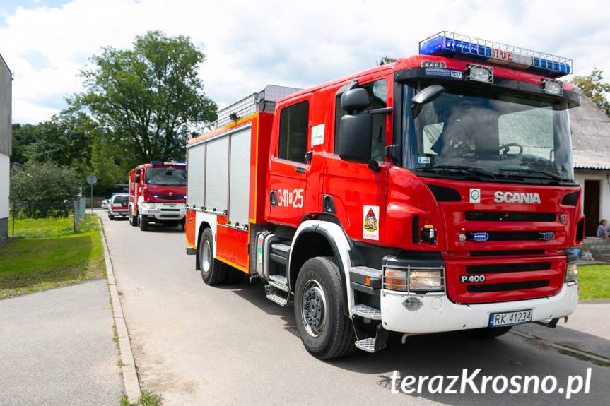 Pożar w budynku wielorodzinnym w Cergowej