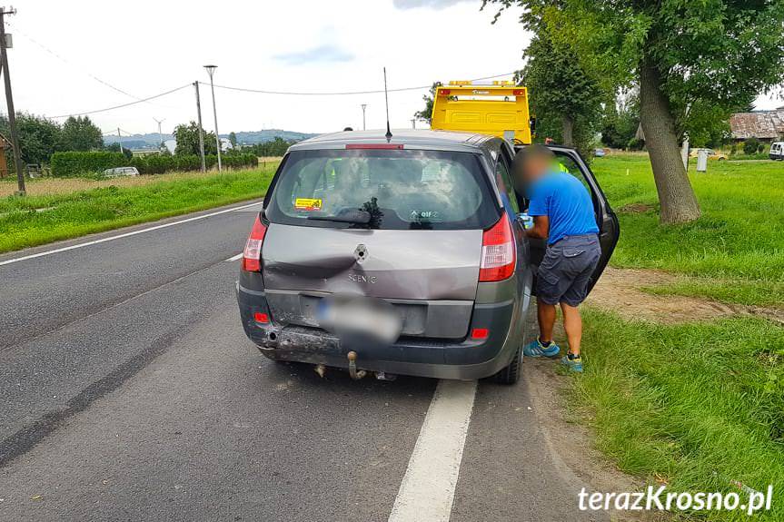 Zderzenie opla i renault w Rymanowie