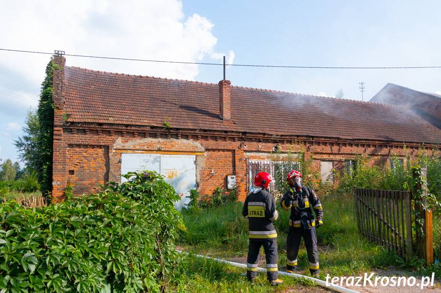 Pożar w pustostanie w Polance