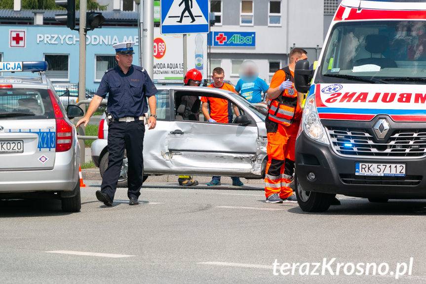 Wypadek z udziałem samochodu nauki jazdy