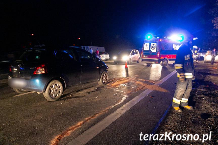 Zderzenie trzech samochodów w Iwoniczu