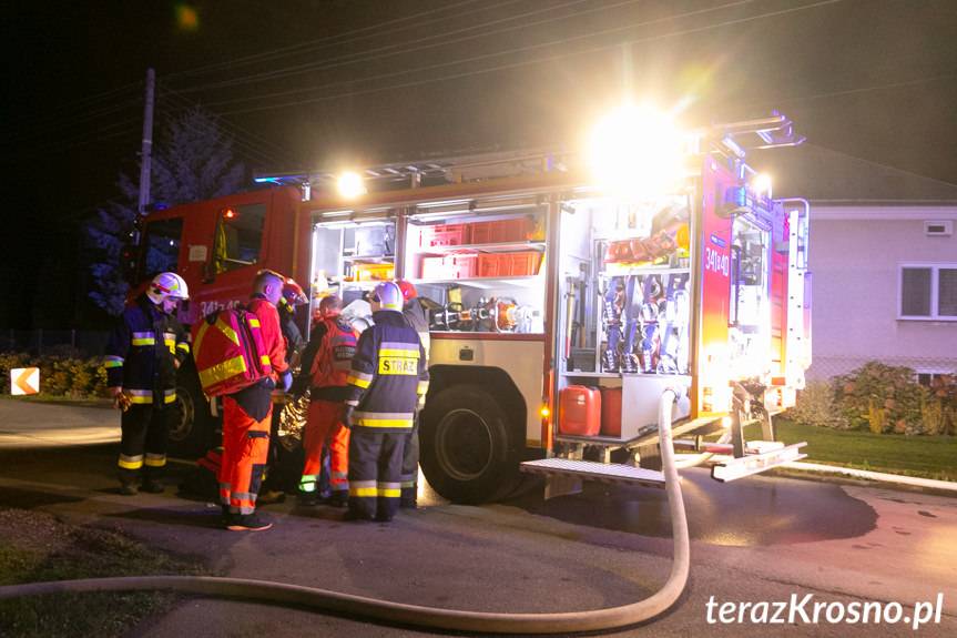 Pożar w Głowience. Dwie osoby trafiły do szpitala