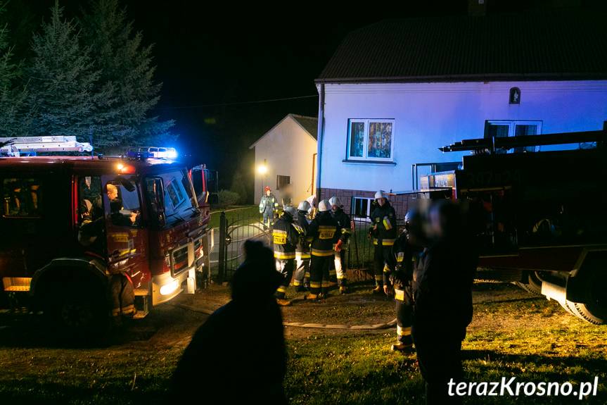 Pożar w kotłowni domu jednorodzinnego