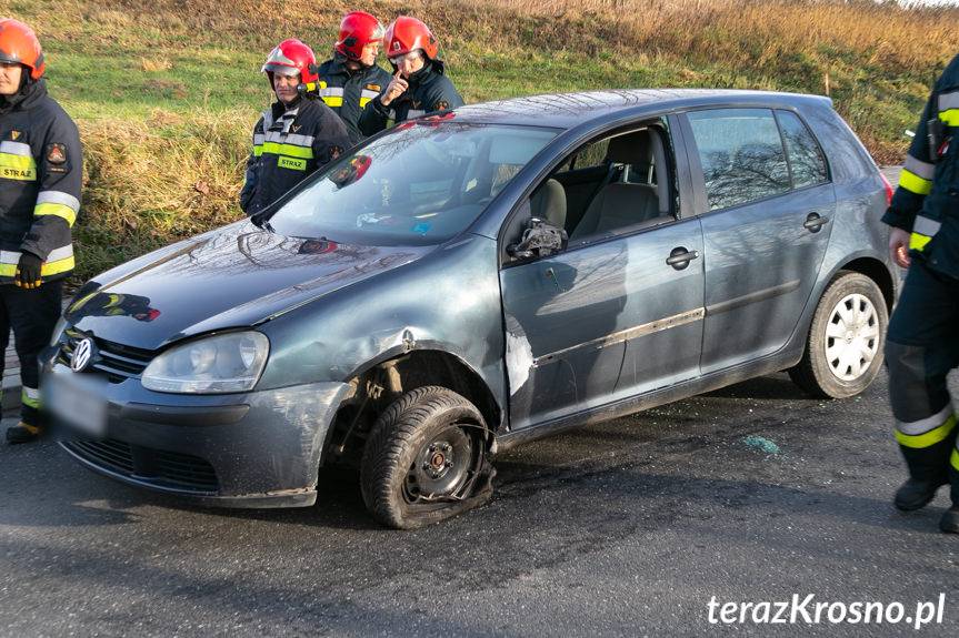 Zderzenie dwóch samochodów w Krościenku Wyżnym