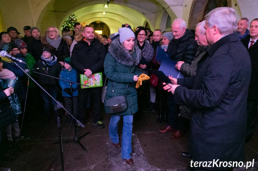 Wigilia na krośnieńskim Rynku [WIDEO]