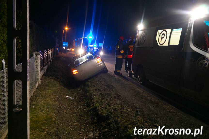 Cofając wjechał do rowu