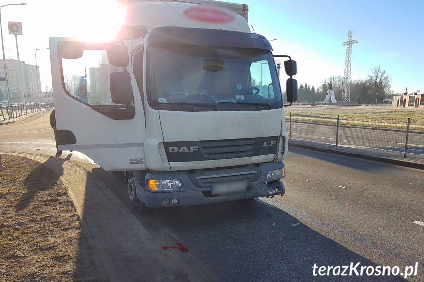 Zderzenie ciężarówek na Podkarpackiej