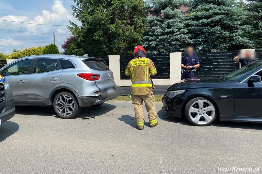 Zderzenie BMW z renault w Łężanach