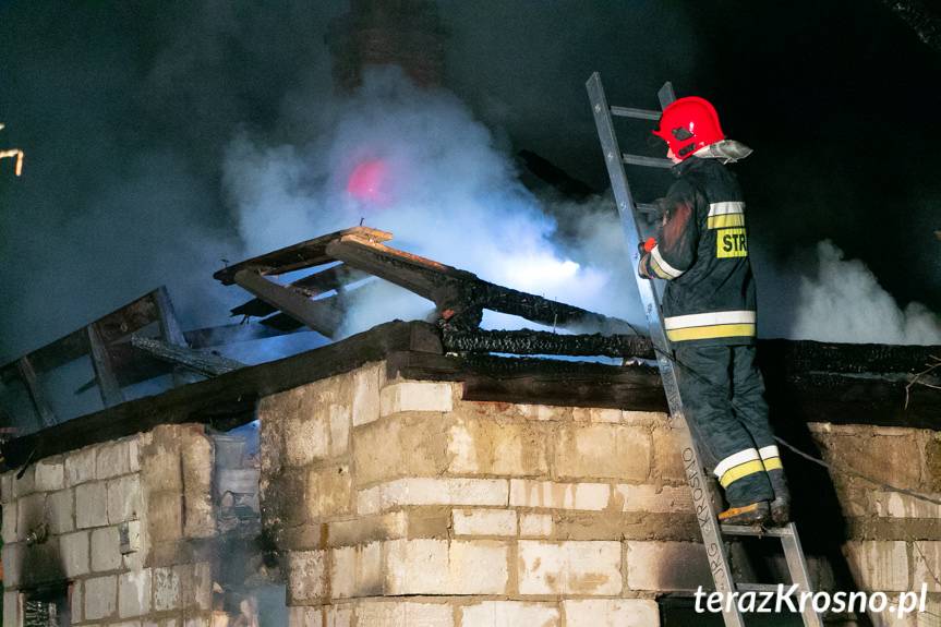 Pożar pustostanu w Podniebylu