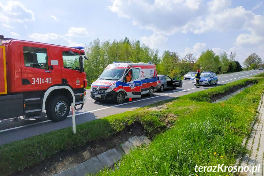 Zderzenie dwóch samochodów w Potoku