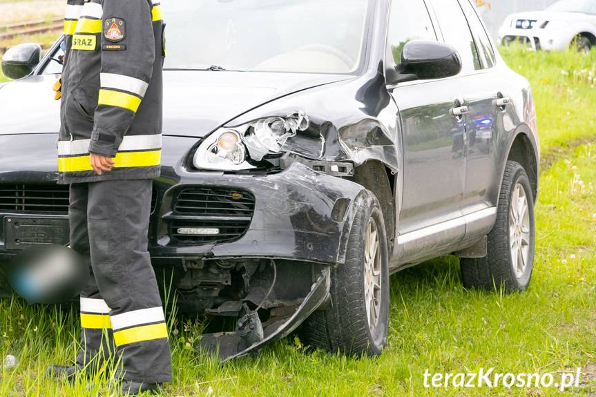 Wypadek na Okulickiego, zderzenie porsche i citroena