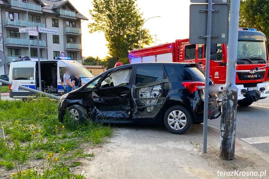 Zderzenie samochodów na Sikorskiego