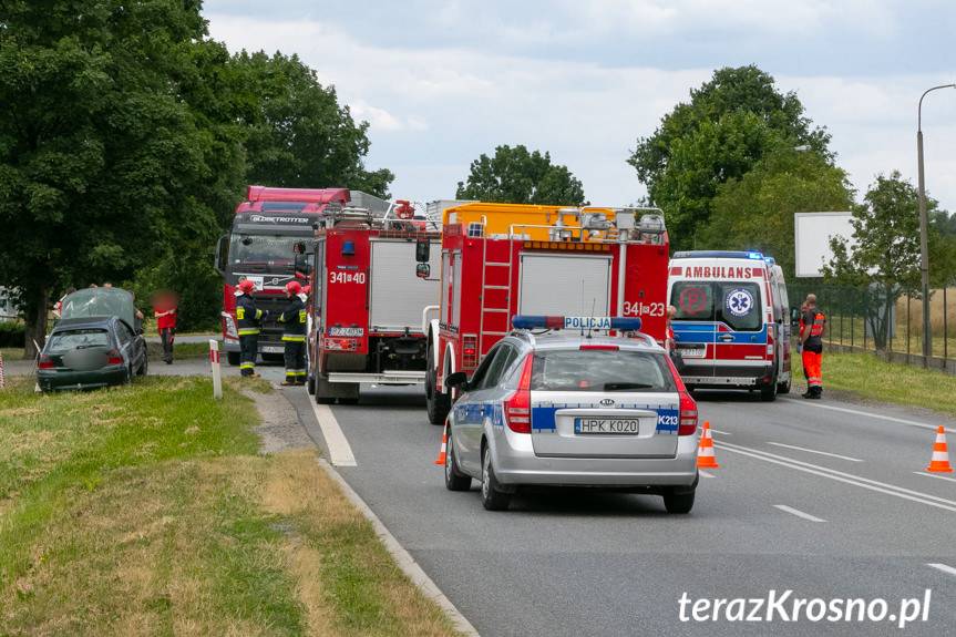 Zderzenie czterech pojazdów w Krośnie