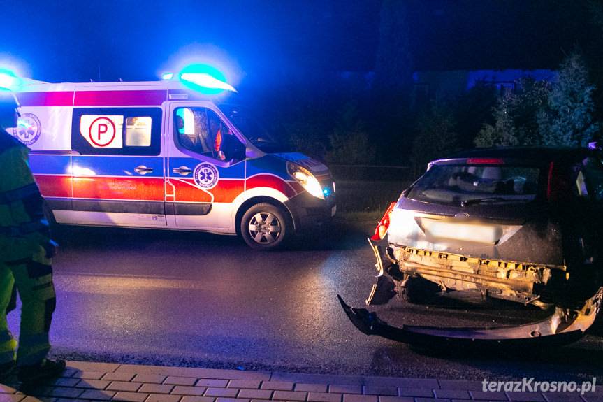 Wypadek w Rogach, zderzenie forda i audi
