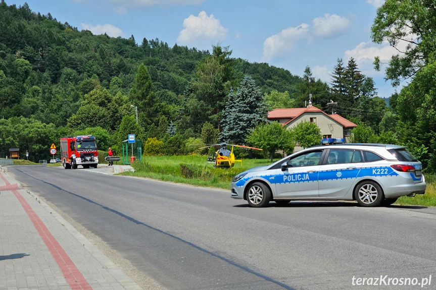 Królik Polski. Mężczyzna spadł z dachu