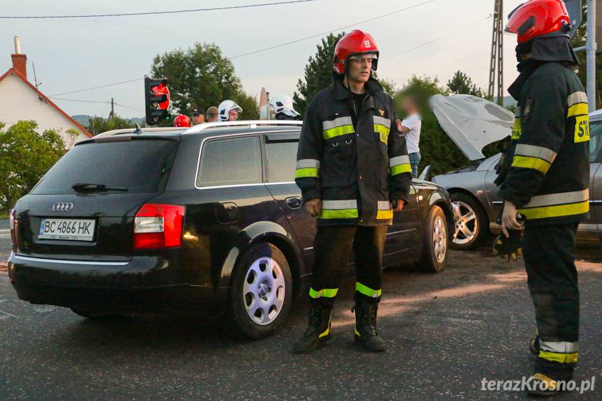 Kolizja na skrzyżowaniu w Iwoniczu