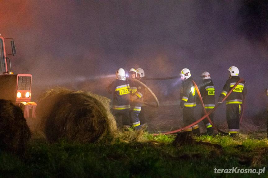 Pożar bel siana w Bratkówce