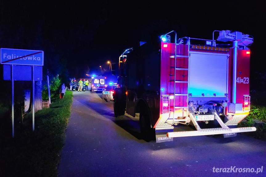 Wypadek w Faliszówce, ranny rowerzysta