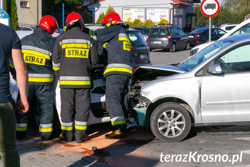 Kolizja trzech samochodów w Łężanach