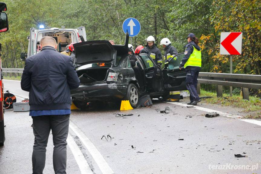 Wypadek w Komborni, zderzenie dwóch pojazdów
