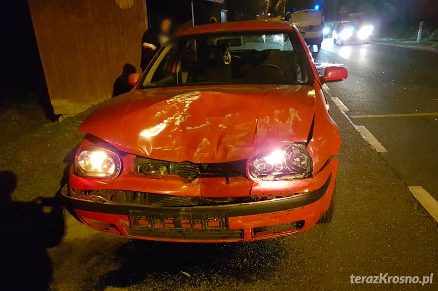 Zderzenie fiata i volkswagena w Czarnorzekach