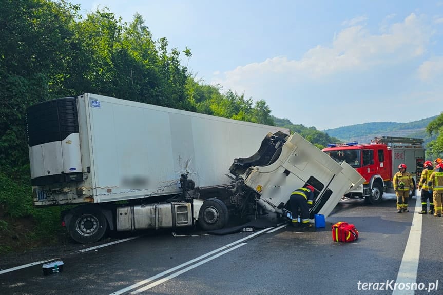 Wypadek ciężarówki w Nowej Wsi