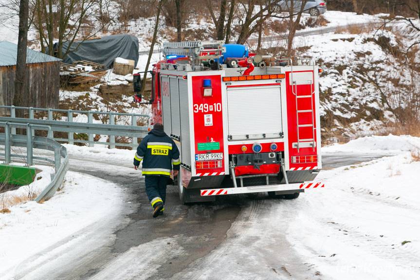 Posada Jaśliska. Pożar sadzy w kominie