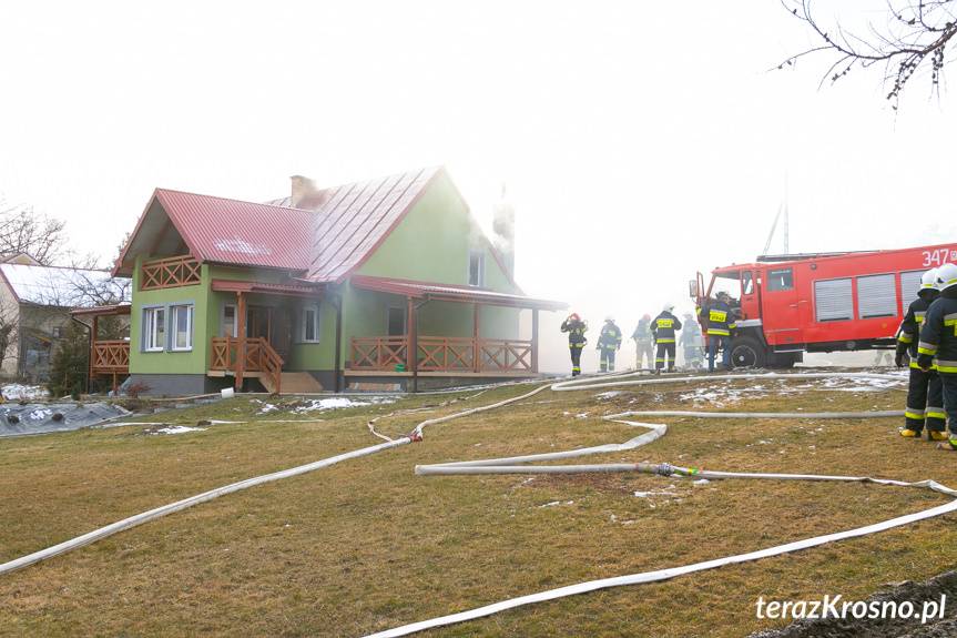 Pożar garażu i domu w Głojscach