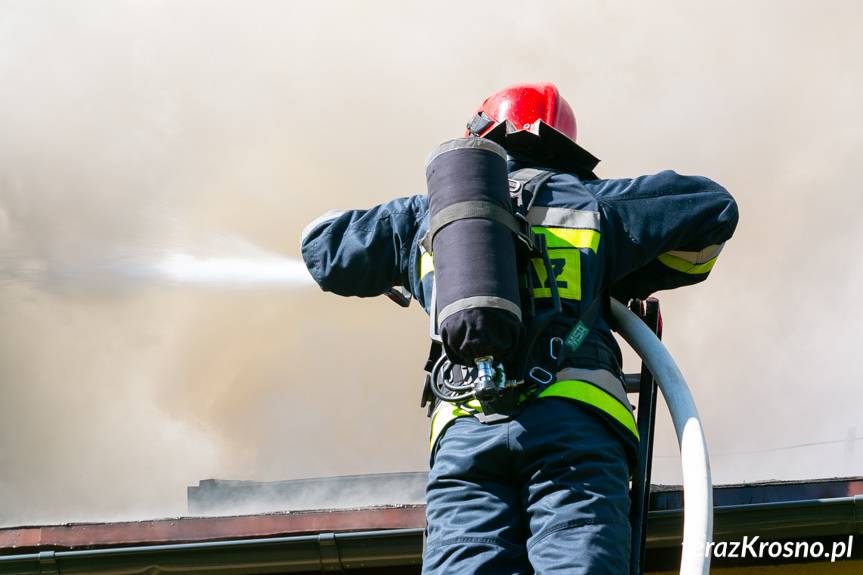 Groźny pożar w Równem