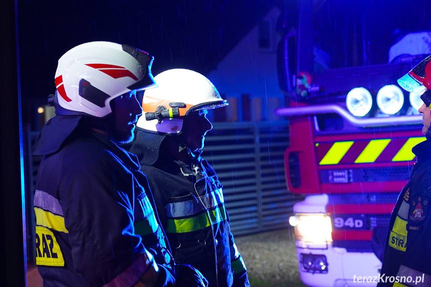 Pożar budynków w Odrzykoniu