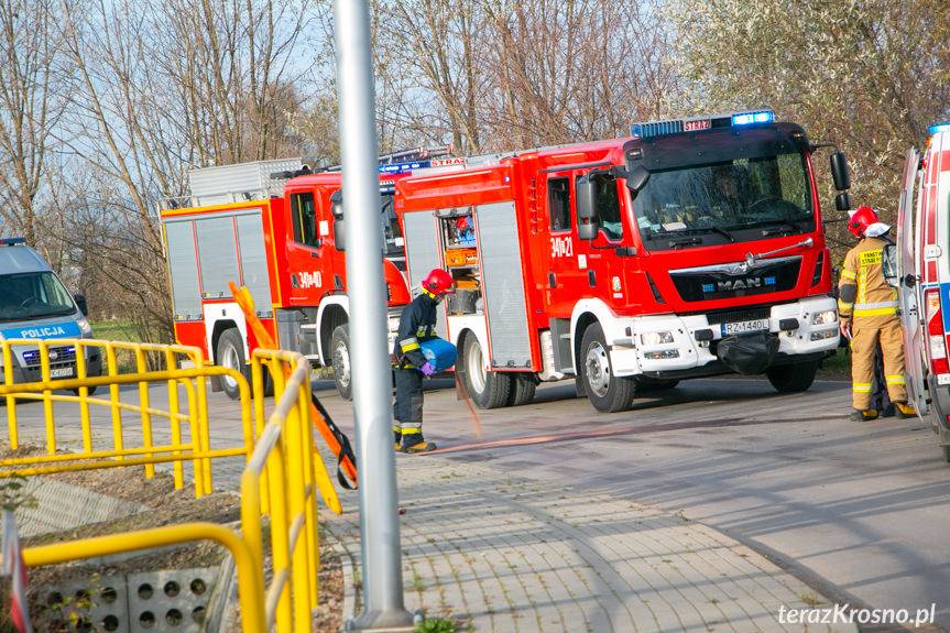 Wypadek motocyklisty we Wróbliku Królewskim