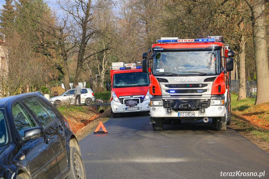 Zderzenie opla i volkswagena w Komborni