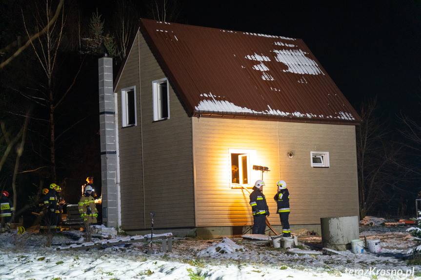 Pożar domu w Cergowej