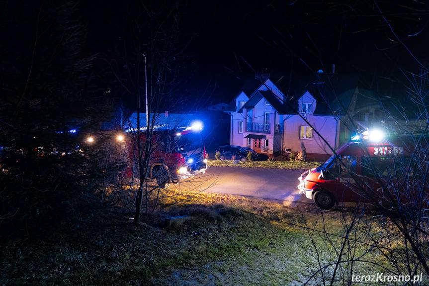 Pożar w domu w Lubatówce