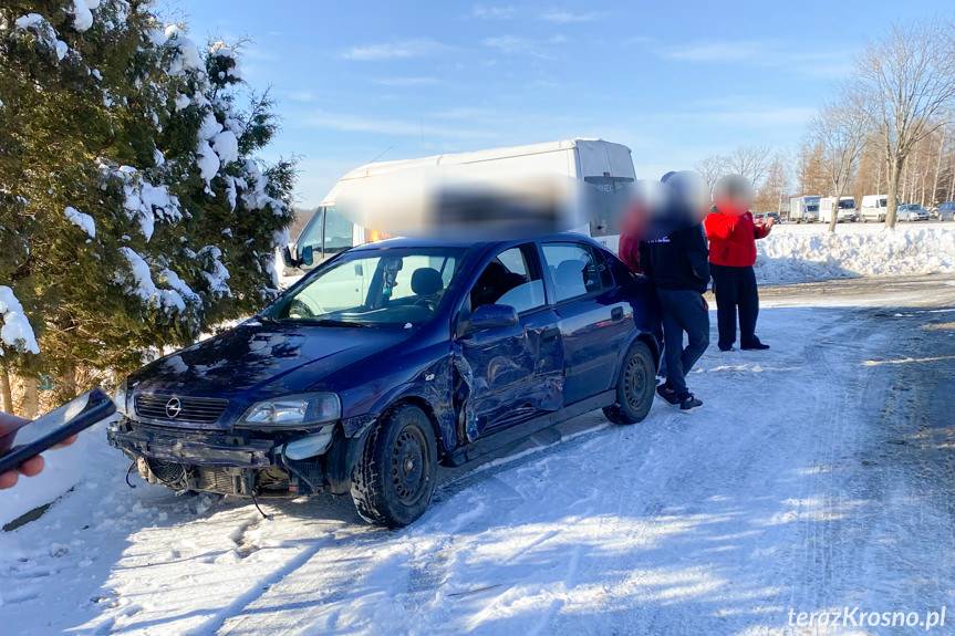 Zderzenie opla i renault w Rymanowie