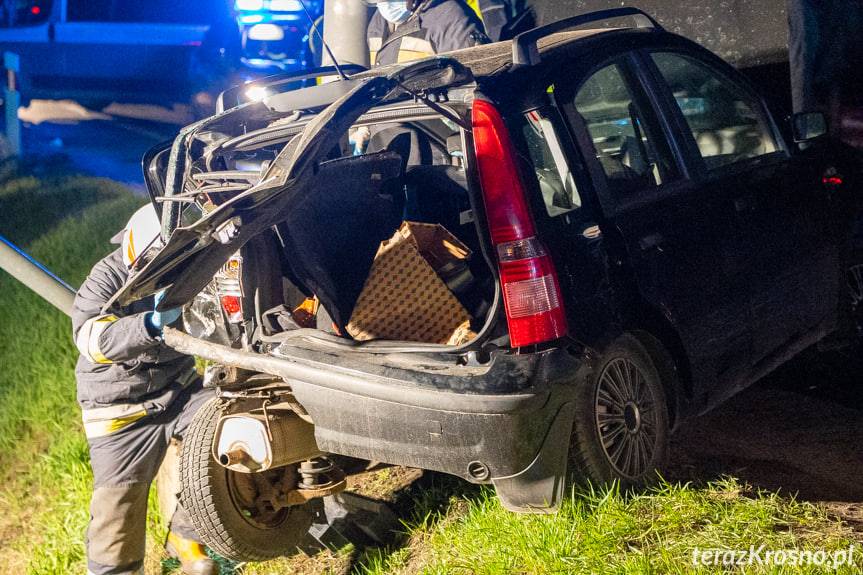 Wypadek w Iwoniczu na skrzyżowaniu