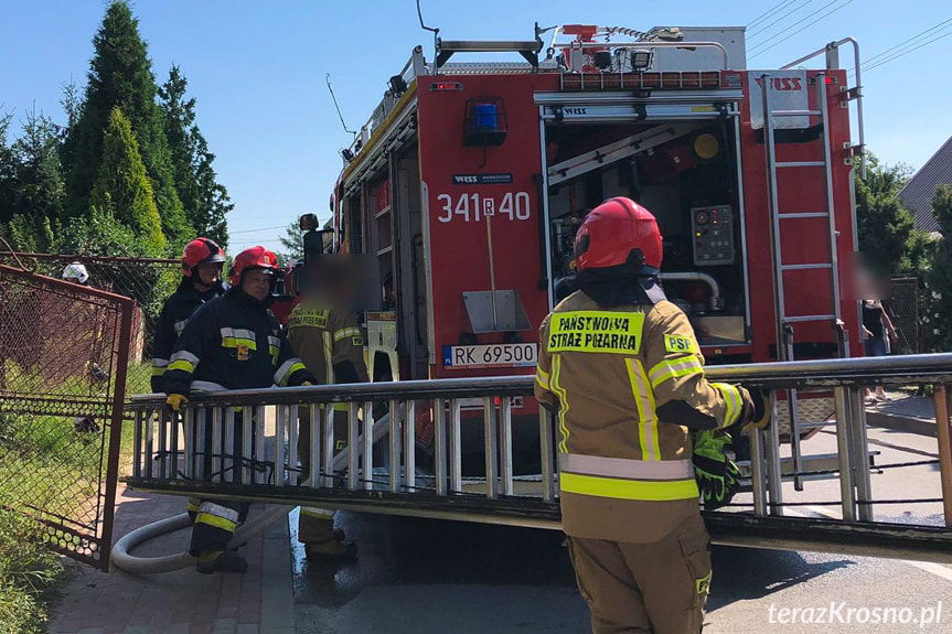 Pożar w domu w Korczynie