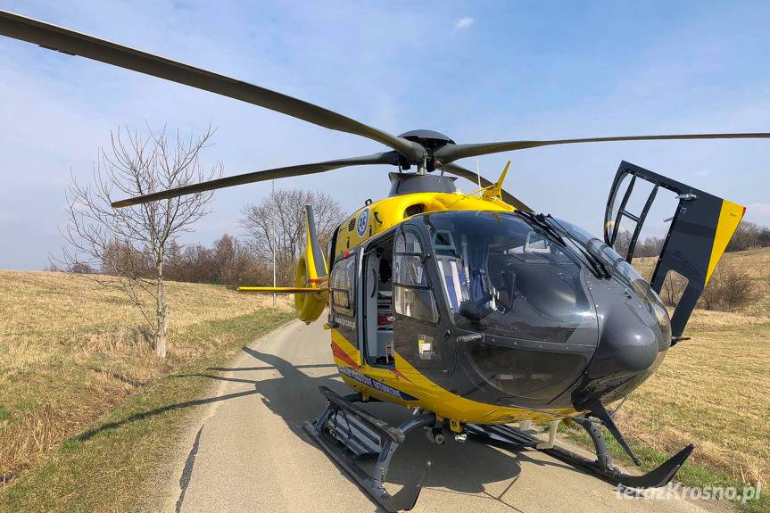 Wypadek w Łazach podczas wypalania traw