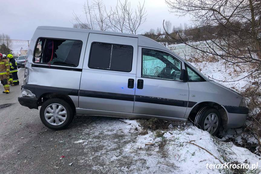 Zderzenie w Rymanowie, jedna osoba poszkodowana