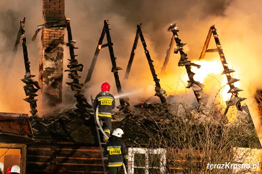 Pożar budynku w Iskrzyni