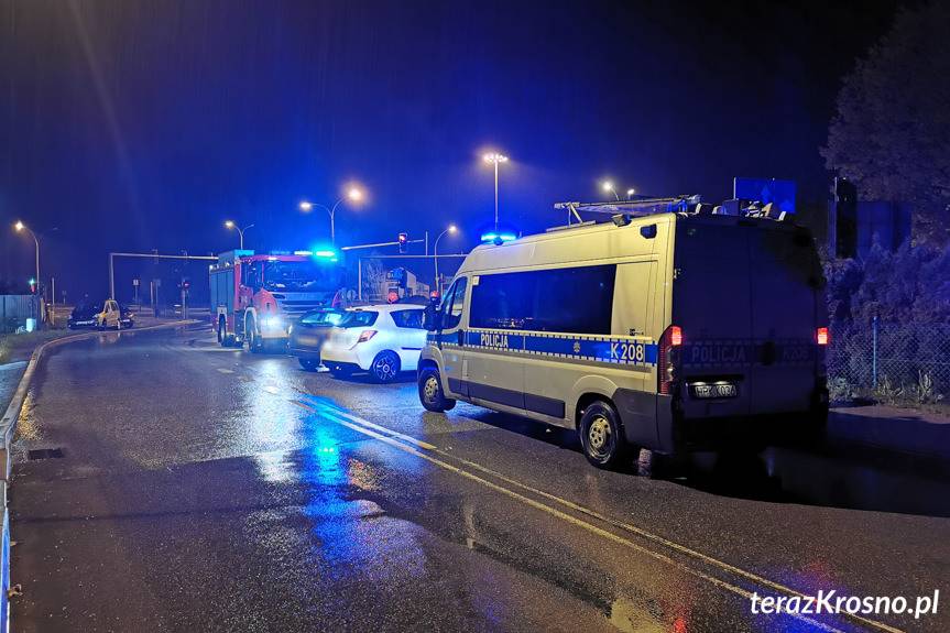 Zderzenie toyoty i renault na Popiełuszki