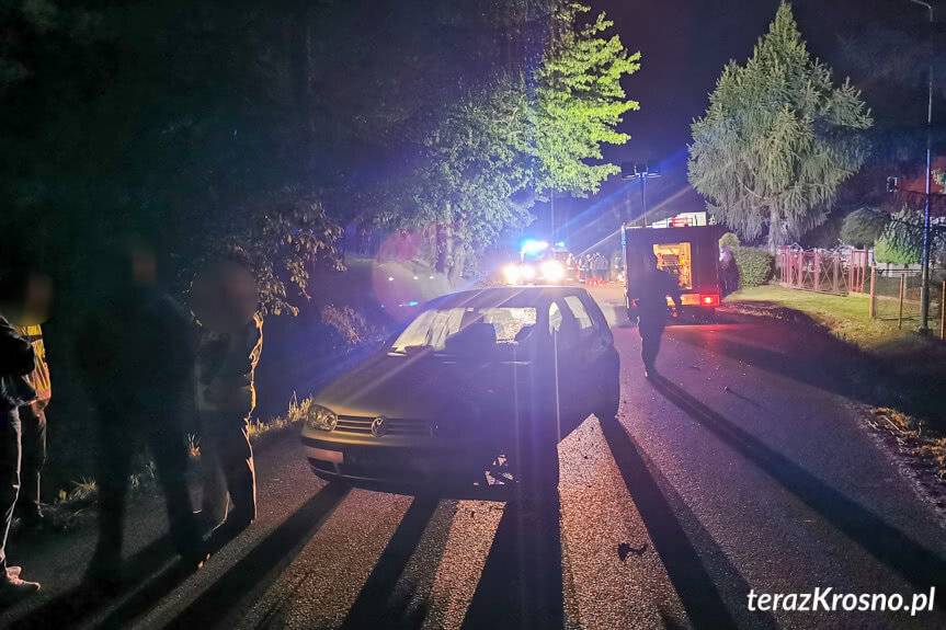 Wypadek w Komborni. Trzy osoby w szpitalu