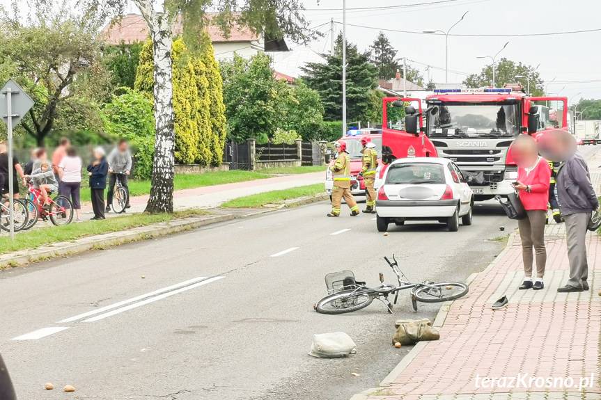 Wypadek w Jedliczu, piesza potrącona na przejściu