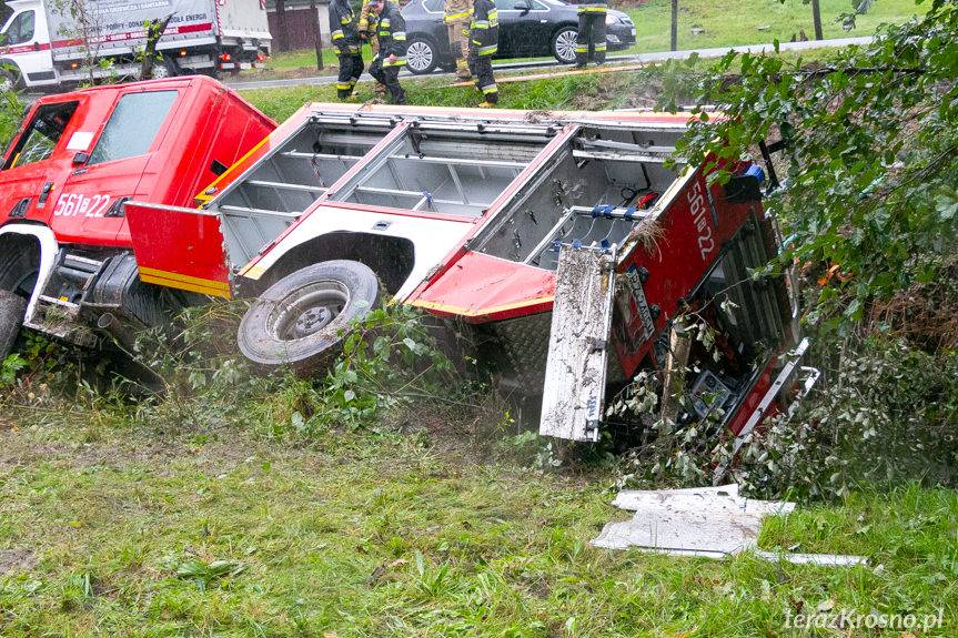 Wypadek wozu strażackiego JRG Strzyżów