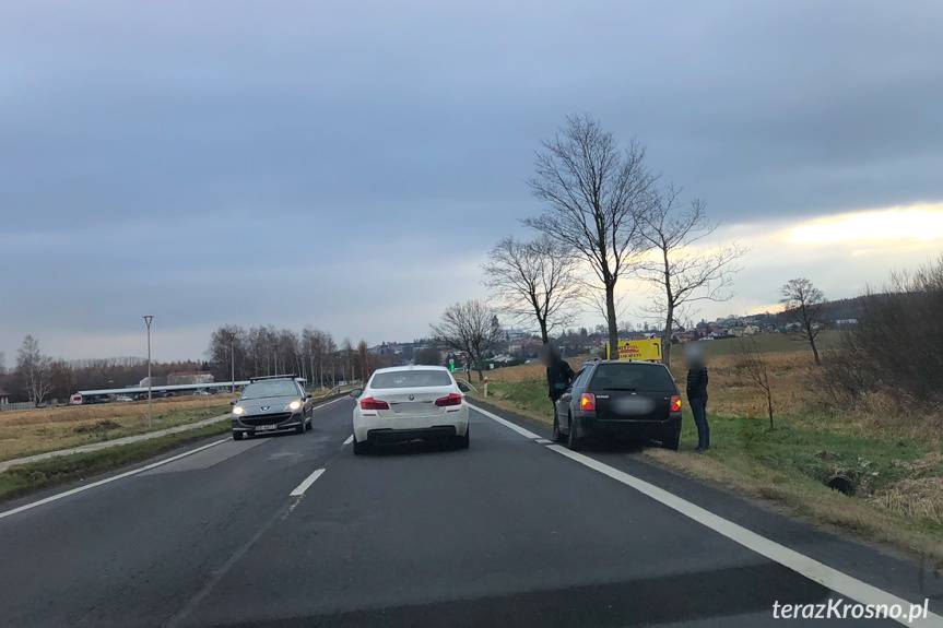 Kolizja w Rymanowie, BMW w rowie