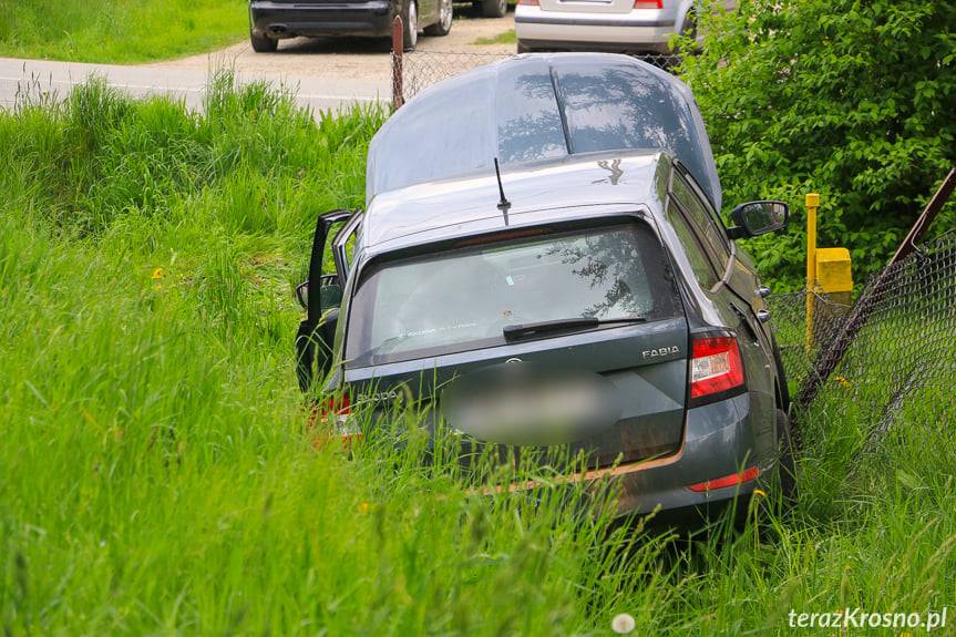 Wypadek w Bziance na skrzyżowaniu